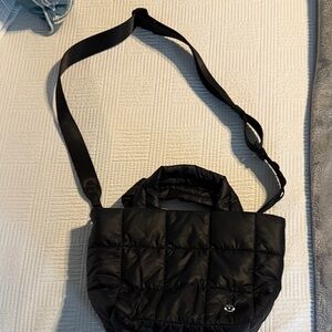 lululemon athletica Black Quilted Crossbody Bag